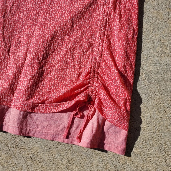 Athleta Crossroads Burnout Skirt Size Small Watermelon Pink Double Layer Ruched - Picture 16 of 16